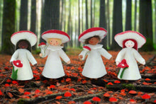 Handmade Fly Agaric Mushroom Fairy Doll by Ambrosius – Eco-Friendly Wool Felt Waldorf Toy from Eco Flower Fairies LLC
