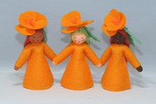 Golden Poppy Fairy Doll – 2.5" & 3" Handmade Felt Waldorf Decoration by Ambrosius
