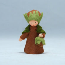 Handmade Hazelnut Fairy Doll by Ambrosius – Eco-Friendly Wool Felt Waldorf Toy from Eco Flower Fairies LLC