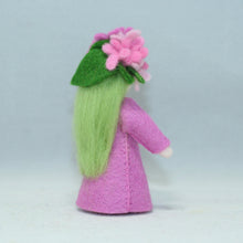 Lilac Fairy Doll – 2.5" Handmade Felt Waldorf Decoration by Ambrosius