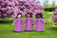 Lilac Fairy Doll – 2.5" Handmade Felt Waldorf Decoration by Ambrosius