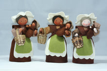 Mother Earth with Baby Seed Doll Set – 4" & 1.5" Handmade Felt Waldorf Decorations by Ambrosius