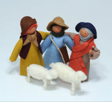 Handmade Nativity Three Shepherds Doll Set by Ambrosius – Eco-Friendly Wool Felt Waldorf Toy from Eco Flower Fairies LLC