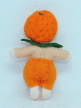 Orange Baby Doll – 2.5" Handmade Felt Waldorf Decoration by Ambrosius