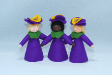 Pansy Fairy Doll – 2.5" & 3" Handmade Felt Waldorf Decoration by Ambrosius