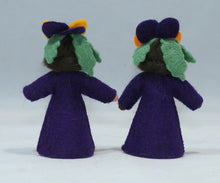 Pansy Fairy Doll – 2.5" & 3" Handmade Felt Waldorf Decoration by Ambrosius