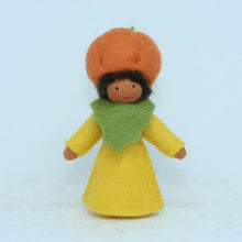 Handmade Pumpkin Fairy Doll by Ambrosius – Eco-Friendly Wool Felt Waldorf Toy from Eco Flower Fairies LLC