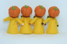 Pumpkin Fairy Doll – 2.5" & 3.5" Handmade Felt Waldorf Decorations by Ambrosius
