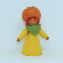 Handmade Pumpkin Fairy Doll by Ambrosius – Eco-Friendly Wool Felt Waldorf Toy from Eco Flower Fairies LLC