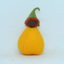 Handmade Pumpkin Puck Doll by Ambrosius – Eco-Friendly Wool Felt Waldorf Toy from Eco Flower Fairies LLC