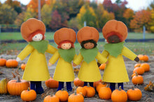 Pumpkin Fairy Doll – 2.5" & 3.5" Handmade Felt Waldorf Decorations by Ambrosius
