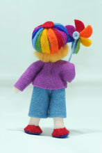 Naturekin World - Rainbow Child Doll – 3.5" Handmade Felt Waldorf Decoration by Ambrosius