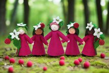 Handmade Raspberry Fairy Doll by Ambrosius – Eco-Friendly Wool Felt Waldorf Toy from Eco Flower Fairies LLC