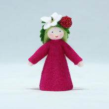 Handmade Raspberry Fairy Doll by Ambrosius – Eco-Friendly Wool Felt Waldorf Toy from Eco Flower Fairies LLC