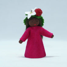 Handmade Raspberry Fairy Doll by Ambrosius – Eco-Friendly Wool Felt Waldorf Toy from Eco Flower Fairies LLC