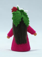 Raspberry Fairy Doll – 2.5" & 3" Handmade Felt Waldorf Decorations by Ambrosius
