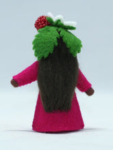 Raspberry Fairy Doll – 2.5" & 3" Handmade Felt Waldorf Decorations by Ambrosius