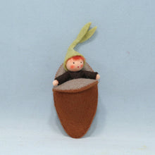Handmade Seedling Baby Doll by Ambrosius – Eco-Friendly Wool Felt Waldorf Toy from Eco Flower Fairies LLC