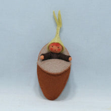 Handmade Seedling Baby Doll by Ambrosius – Eco-Friendly Wool Felt Waldorf Toy from Eco Flower Fairies LLC