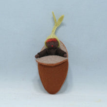 Handmade Seedling Baby Doll by Ambrosius – Eco-Friendly Wool Felt Waldorf Toy from Eco Flower Fairies LLC