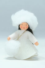 Handmade Snow Princess Doll by Ambrosius – Eco-Friendly Wool Felt Waldorf Toy from Eco Flower Fairies LLC