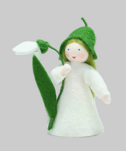 Snowdrop Fairy Doll – 2.5" & 3" Handmade Felt Waldorf Decorations by Ambrosius