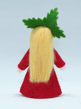 Strawberry Fairy Doll – 2.5" Handmade Felt Waldorf Decoration by Ambrosius