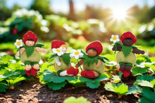 Handmade Strawberry Baby Doll by Ambrosius – Eco-Friendly Wool Felt Waldorf Toy from Eco Flower Fairies LLC