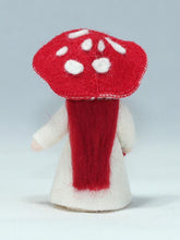 Mushroom World - Fly Agaric Mushroom Fairy Doll – 2.5" & 3" Handmade Felt Waldorf Decorations by Ambrosius