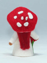 Mushroom World - Fly Agaric Mushroom Fairy Doll – 2.5" & 3" Handmade Felt Waldorf Decorations by Ambrosius