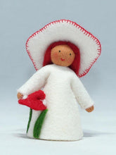 Handmade Fly Agaric Mushroom Fairy Doll by Ambrosius – Eco-Friendly Wool Felt Waldorf Toy from Eco Flower Fairies LLC