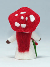 Mushroom World - Fly Agaric Mushroom Fairy Doll – 2.5" & 3" Handmade Felt Waldorf Decorations by Ambrosius