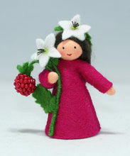 Handmade Raspberry Fairy Doll by Ambrosius – Eco-Friendly Wool Felt Waldorf Toy from Eco Flower Fairies LLC