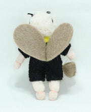 Bee Baby (miniature bendable hanging felt doll, with apron) - Eco Flower Fairies LLC - Waldorf Doll Shop - Handmade by Ambrosius