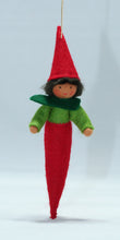 Handmade Chili Pepper Pixie Doll by Ambrosius – Eco-Friendly Wool Felt Waldorf Toy from Eco Flower Fairies LLC