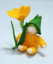 Crocus Pixie Doll – 2.5” Handmade Felt Waldorf Decoration by Ambrosius