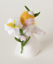 Easter Lily Fairy Doll – 2.5” Handmade Felt Waldorf Decoration by Ambrosius
