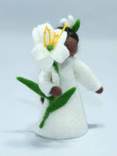 Easter Lily Fairy Doll – 2.5” Handmade Felt Waldorf Decoration by Ambrosius