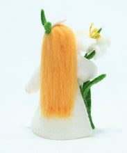 Easter Lily Fairy Doll – 2.5” Handmade Felt Waldorf Decoration by Ambrosius