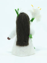 Easter Lily Fairy Doll – 2.5” Handmade Felt Waldorf Decoration by Ambrosius