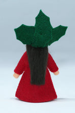 Holly Berry Fairy Doll – 2.5" Handmade Felt Waldorf Decoration by Ambrosius
