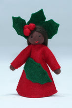 Handmade Holly Berry Fairy Doll by Ambrosius – Eco-Friendly Wool Felt Waldorf Toy from Eco Flower Fairies LLC
