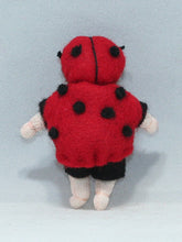 Ladybug Pixie Doll – 2.5" Handmade Felt Waldorf Decoration by Ambrosius