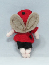 Ladybug Pixie Doll – 2.5" Handmade Felt Waldorf Decoration by Ambrosius