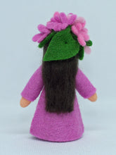 Lilac Fairy Doll – 2.5" Handmade Felt Waldorf Decoration by Ambrosius