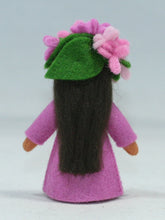 Lilac Fairy Doll – 2.5" Handmade Felt Waldorf Decoration by Ambrosius