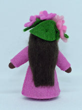 Lilac Fairy Doll – 2.5" Handmade Felt Waldorf Decoration by Ambrosius