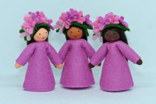 Lilac Fairy Doll – 2.5" Handmade Felt Waldorf Decoration by Ambrosius
