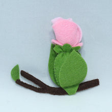 Magnolia Bud Baby Doll – 2.5" Handmade Felt Waldorf Decoration by Ambrosius