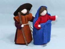 Nativity Doll Set - Holy Family – 3" & 3.5" Handmade Felt Waldorf Decorations by Ambrosius